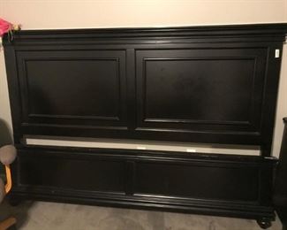 Black King Head and Footboard with rails