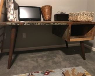 Mid-Century Modern, Rustic multi-color Writing desk