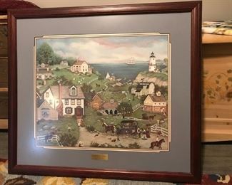 "Peddler's Cove", Linda Nelson Stocks framed print