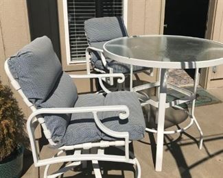 3 piece Patio Bistro set with cushions