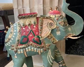 $75 Decorative elephant figural sculpture 16"H