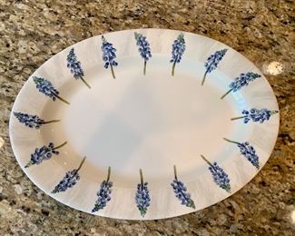 $30 Gien Oval platter "Alice" ;  19.5"L x 10.25"W