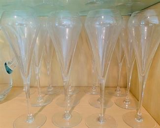 $80 Set of 12 Champagne glasses.