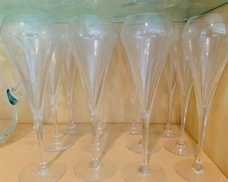 $80  Set of 12 Champagne glasses.