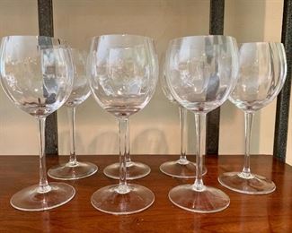 $70 Set of 7 "optique" wine glasses (white)