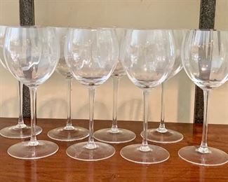 $80 Set of 8 "optique" wine glasses (red)