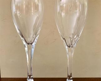 $70 Set of 2 Baccarat glasses. Signed.