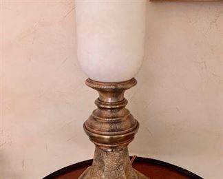 $50 Hurricane lamp; 19.5"H