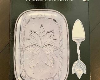 $30 Fitz and Floyd Metal Serveware (plate and server) New In Box