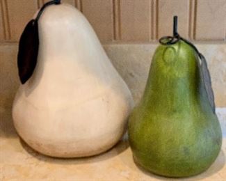 $32 Set of 2 decorative fruit; Large 12"H, medium 10"H