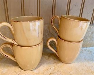 $24 Pier 1 "Toscana Gold" coffee mugs.  Four available