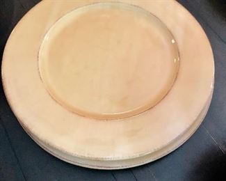 $20 Pier 1 "Toscana Gold" pattern. Two serving platters. 13.75"D 