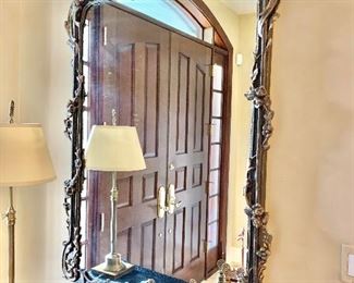 $995 Large Gold Leaf mirror with leaf trellis accents. 57.25"H x 39"W