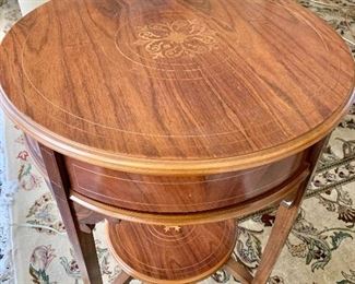 Detail; Top view of inlay end table