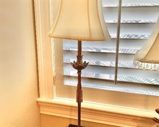 $75 Table lamp with shade; 32"H