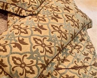 $495 King Custom Duvet and Shams. (Down duvet insert included)