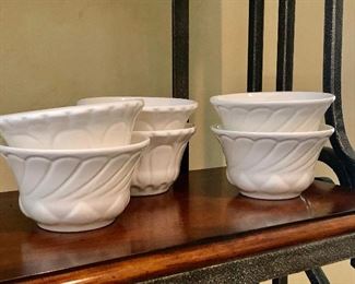 $20 all Anthropologie small white bowls 3.5"H x 5.5"D
