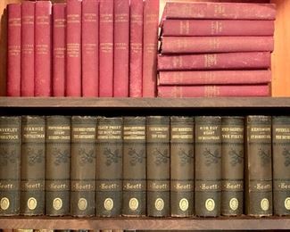 $150 "The Works of Sir Walter Scott" 12 volume set. John B Alden Publisher. (lower shelf)