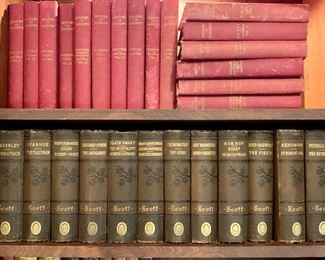 $150 "The Works of Sir Walter Scott" 12 volume set.  John B Alden Publisher.  (lower shelf)