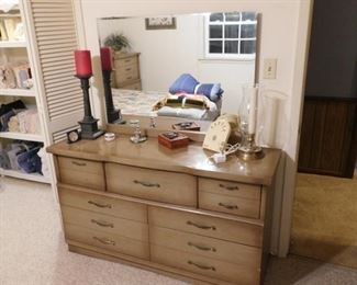 Mid-century dresser and mirror