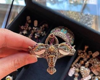 18kt & Sterling Cuff