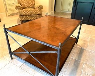 Iron & wood coffee table
