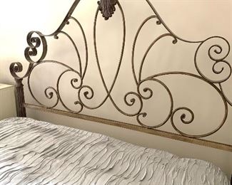 Queen size metal bed