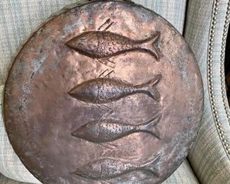 large copper pan