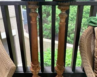 Cast iron candlesticks