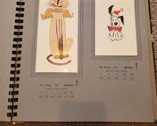 Selection of salesman sample greeting card books 1950s