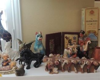 Figurines: retro, animals, pottery