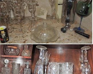 Selection of Crystal: pitchers, decanters, tumblers, stemware