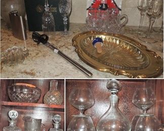 Selection of Crystal: pitchers, decanters, tumblers, stemware