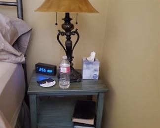 guest side table - blue stain