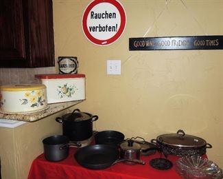 Kitchen - old tins, pots and pans