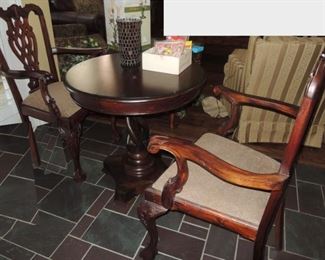 Small kitchen set:  Small table - Chippendale style chairs