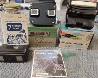 Viewmaster Stereoscopes (3) with films