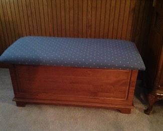 Chest with upholstered top