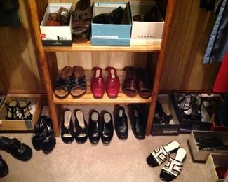 Just some of the many pairs of shoes