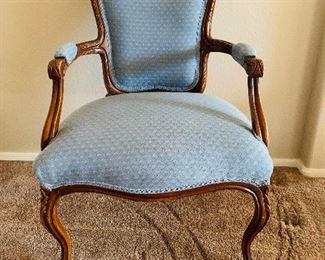 Victorian style antique wood carved chair $150