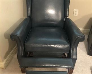 Leather Wingback Reclining Chair
