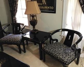 Accent Chairs and Side Table