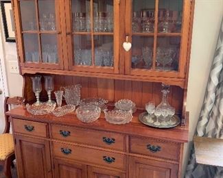 Southern Colonial Furniture, Nashville, Tennessee solid cherry china cabinet, matching drop leaf table and 6 chairs