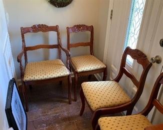 4 of 6 Southern Colonial Cherry chairs