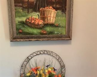 Peach baskets -painting by homeowner