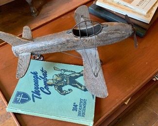Wooden airplane -art piece