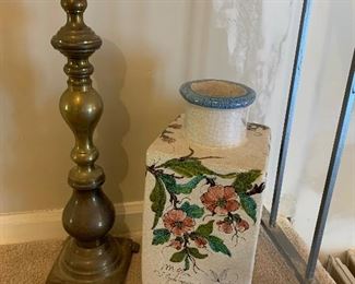 Large floor size candle stick and vase