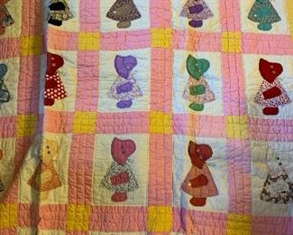 Dutch Doll or Sun Bonnet Baby Quilt -finished