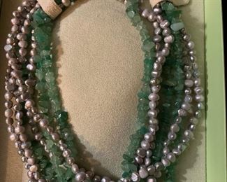 Freshwater pearls and jade?