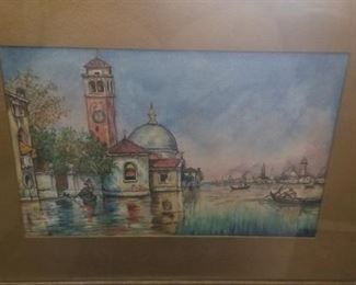 Venetian Watercolor  dated 1904  Holloway $85
Please check.terms and conditions  
TEXT ONLY 626 676 4202
1